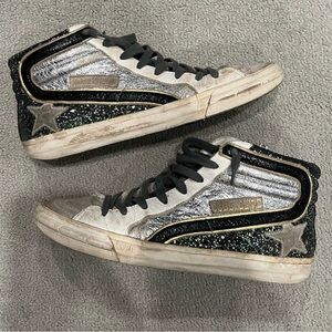 Golden Goose High-Top Glitter Sneakers
